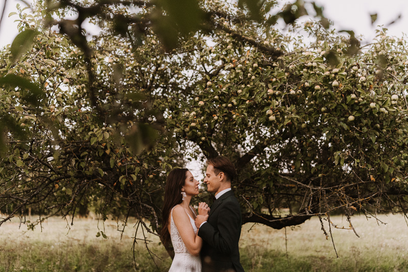 sesja ślubna w sadzie
